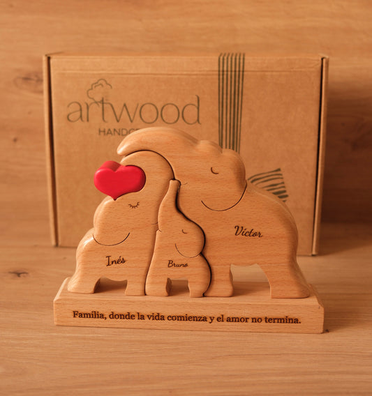 family of 3 elephants