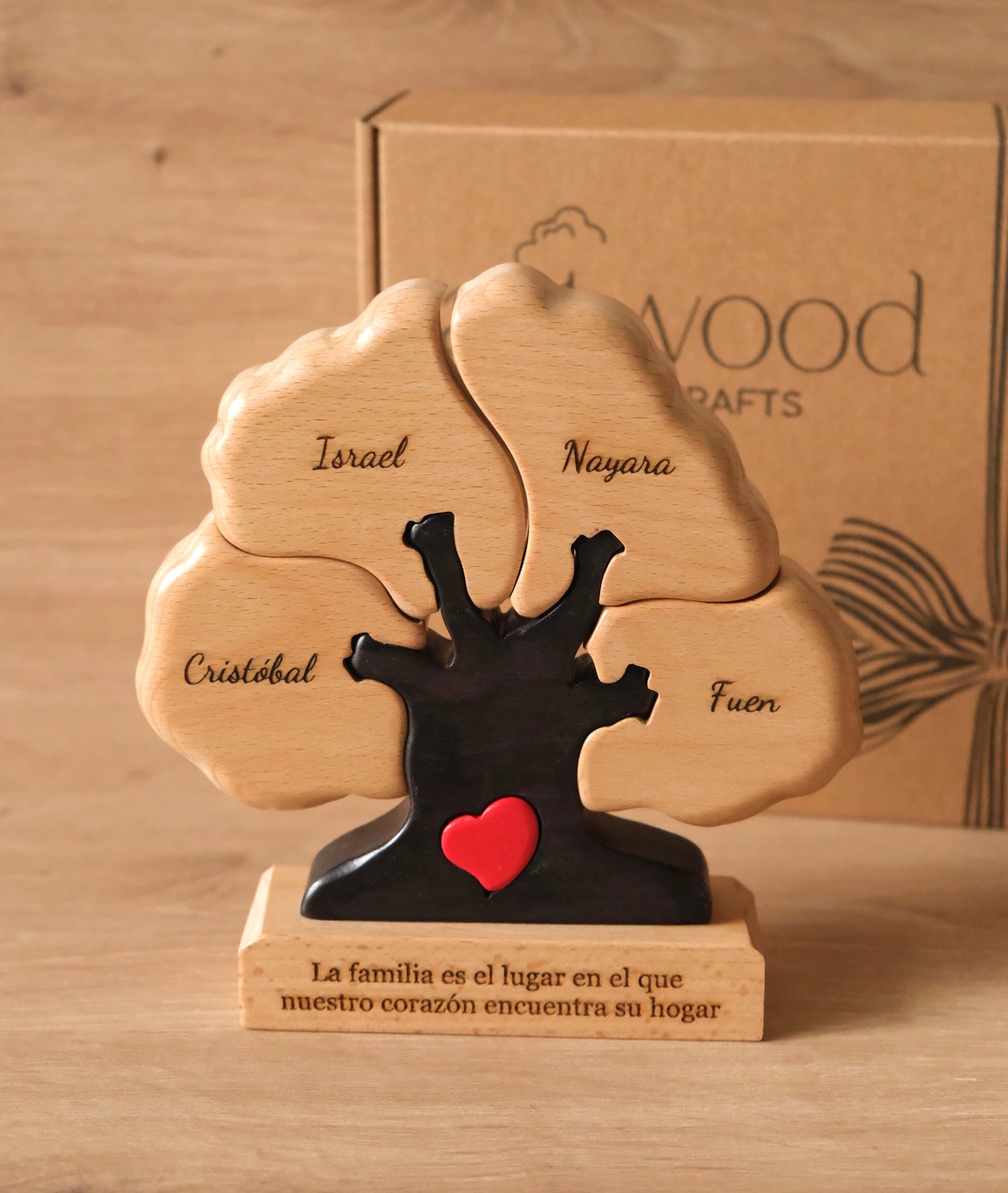 Árbol de 4 nombres (NATURAL + NEGRO)