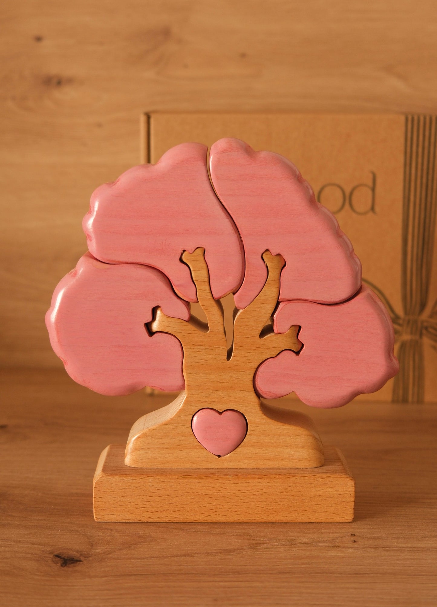 Árbol de 4 nombres (ROSA + NATURAL)