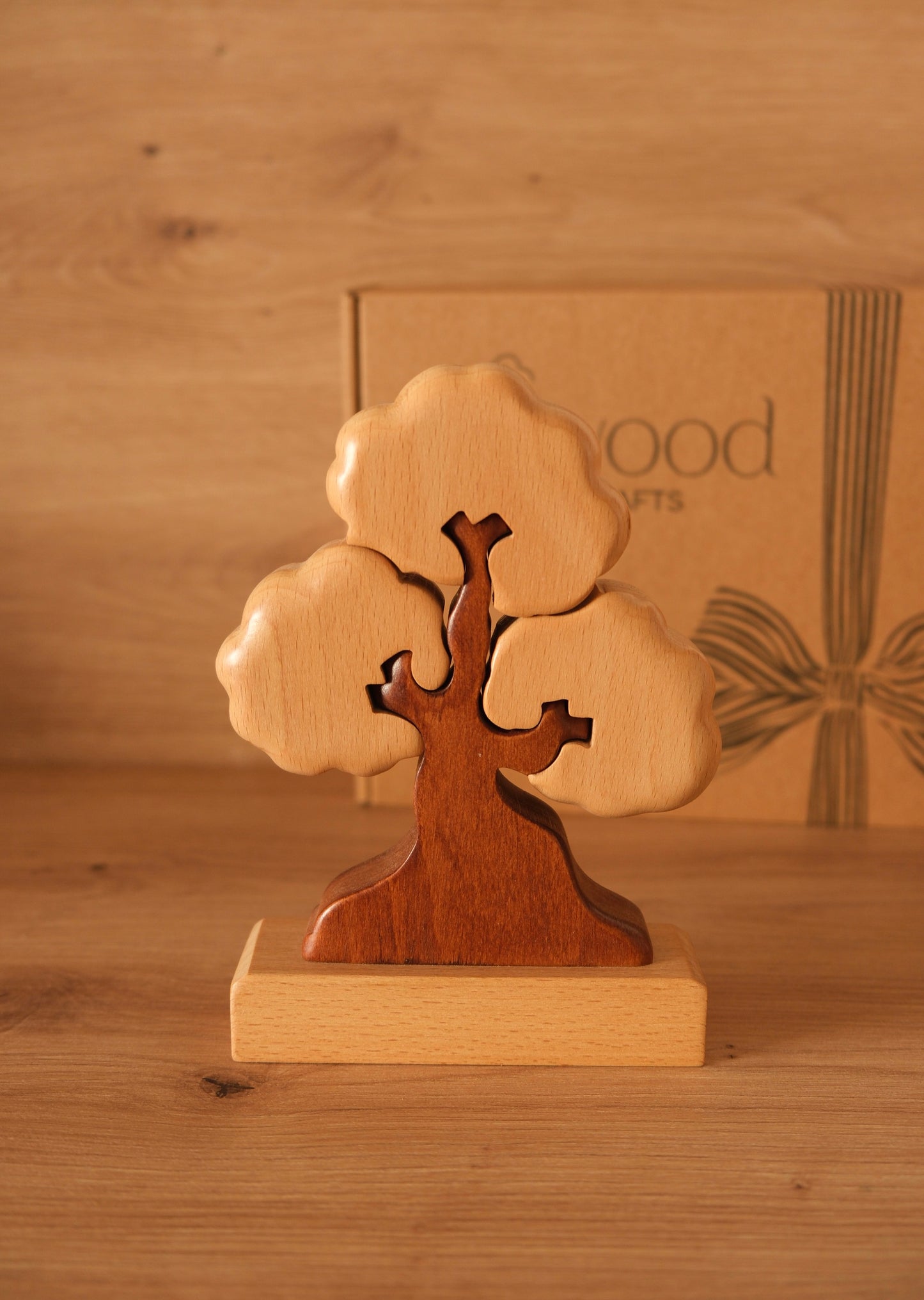 Tree of 3 names without ❤️ (NATURAL + BROWN)