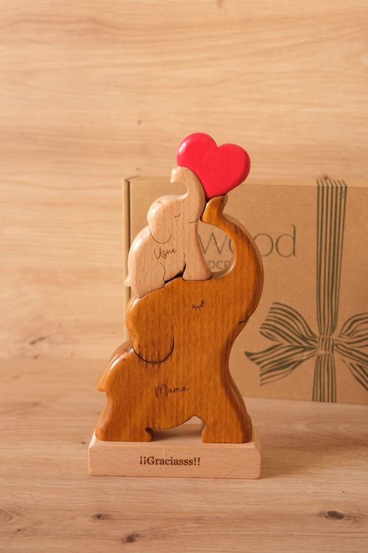 Family of 2 elephants