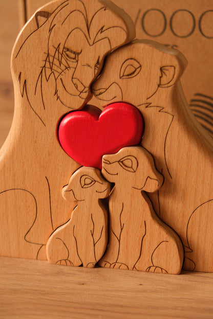 Familia de 4 Rey León