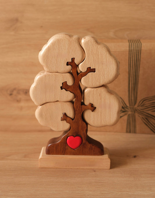 Árbol de 5 nombres (NATURAL + MARRÓN)