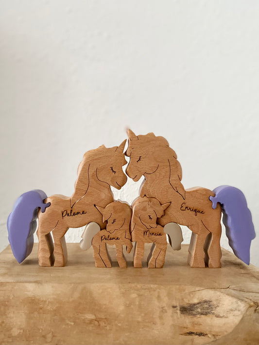 Family of 4 unicorns
