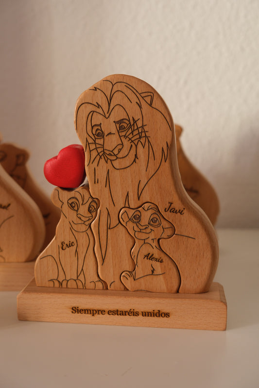 Familia de leones monoparental (de 2 a 4)