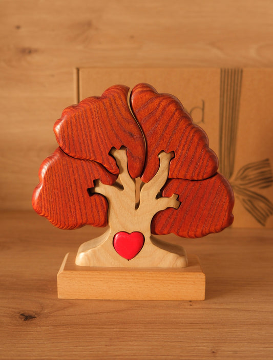 Árbol de 4 nombres (ROJO + NATURAL)