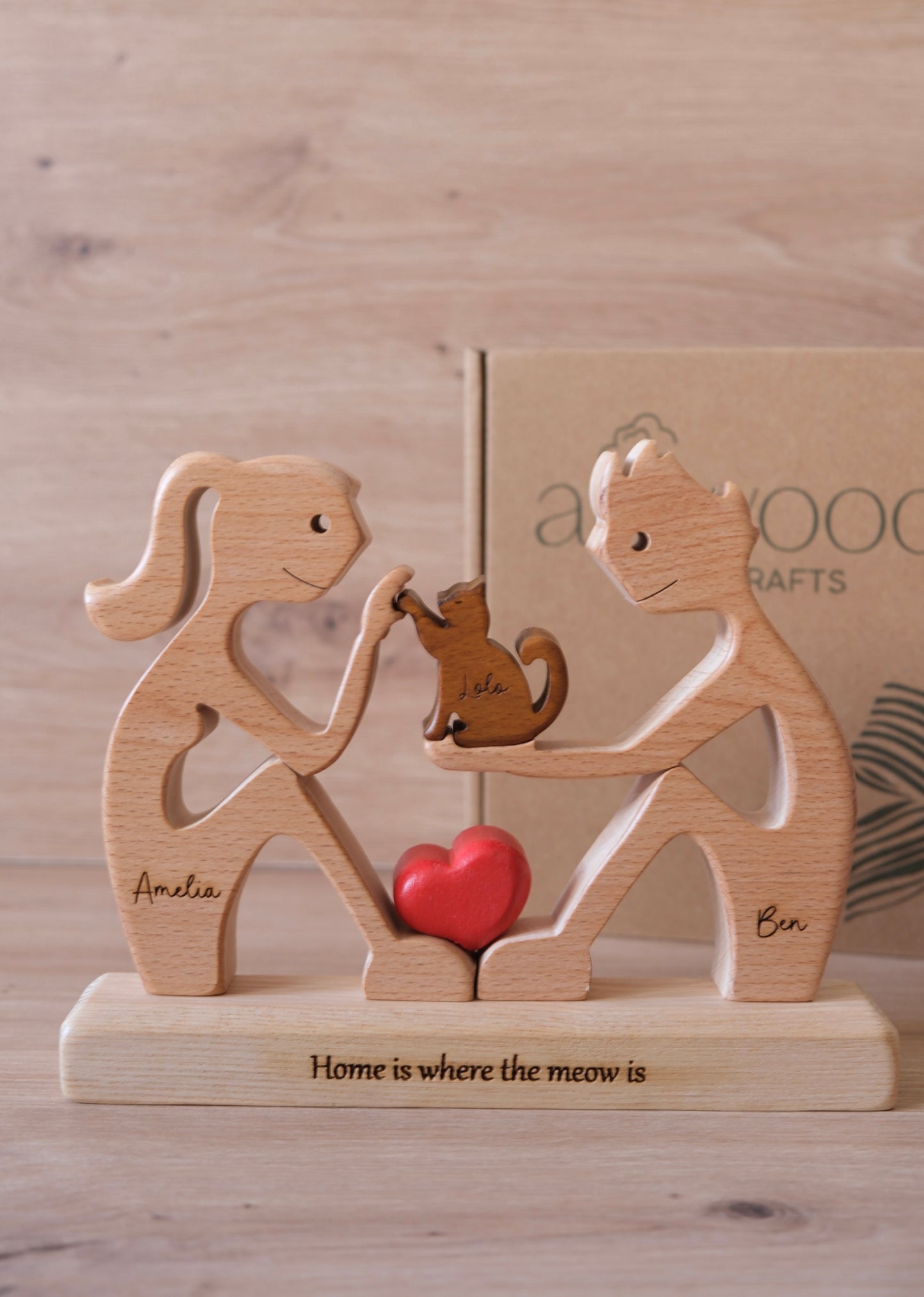 Pareja de humanos con gato