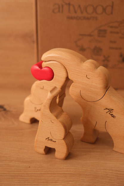family of 3 elephants