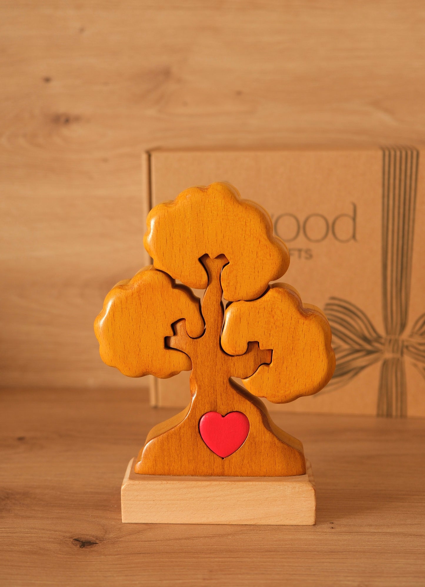 Árbol de 3 nombres (AMARILLO + MARRÓN)