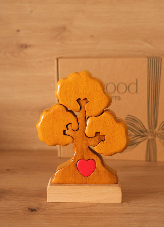 Árbol de 3 nombres (AMARILLO + MARRÓN)