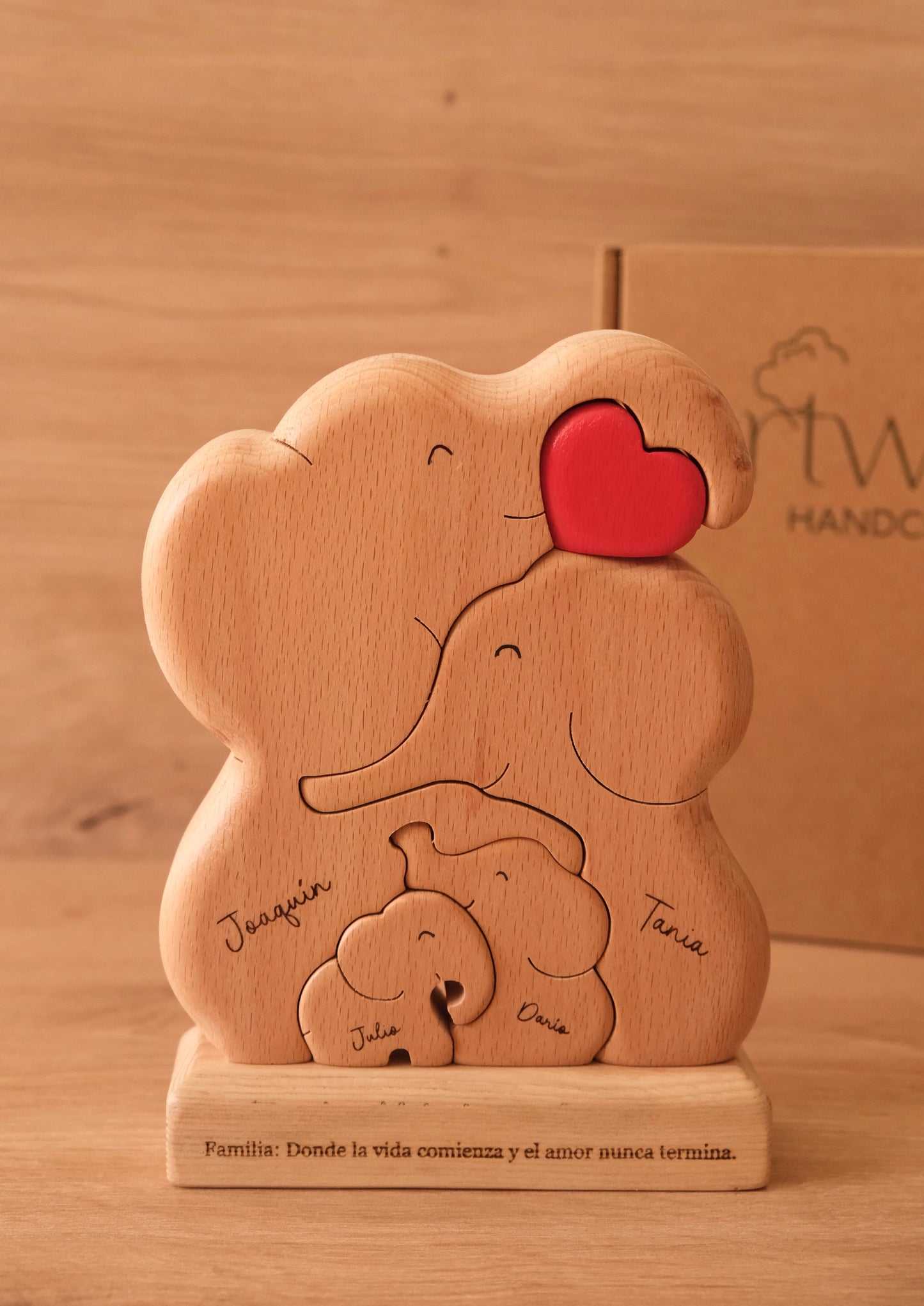 family of 4 elephants