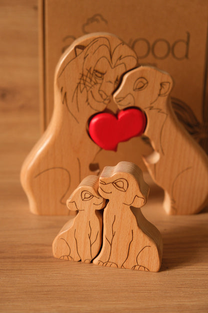 Familia de 4 Rey León